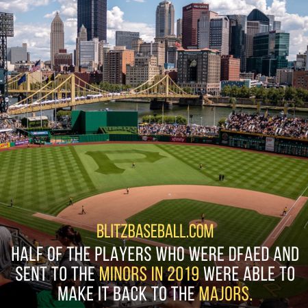 Half of the players who were DFAed and sent to the minors in 2019 were able to make it back to the majors.